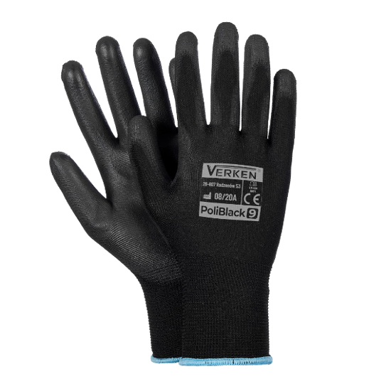 Rękawice POLIBLACK PU r. 9